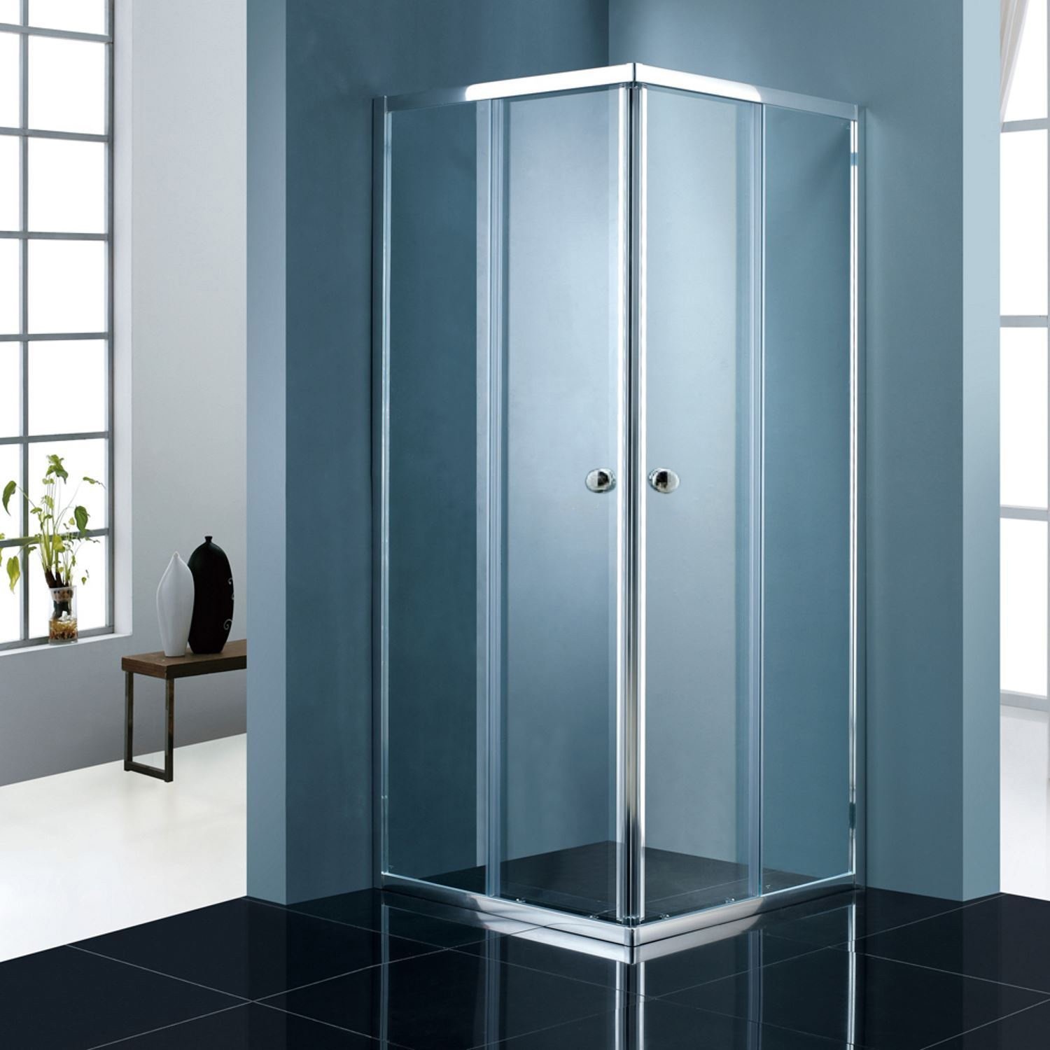 BWS Douchecabine | Vierkant 80x80 cm | 2 Schuifdeuren | 5 mm Helder glas Boss & Wessing