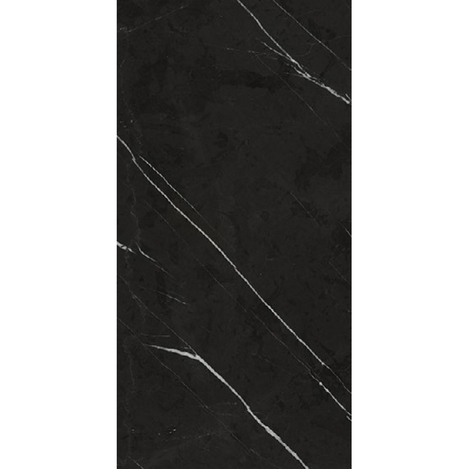 Vloertegel Mykonos Excelsior Black 60x120 cm Glans Marmerlook Zwart Mykonos