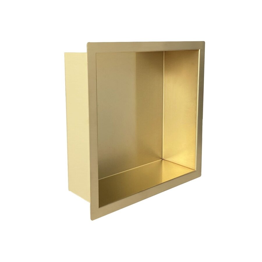 Inbouwnis Aquasplash Incorporado 30x30x10 cm Geborsteld Messing Goud