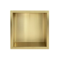 Inbouwnis Aquasplash Incorporado 30x30x10 cm Geborsteld Messing Goud
