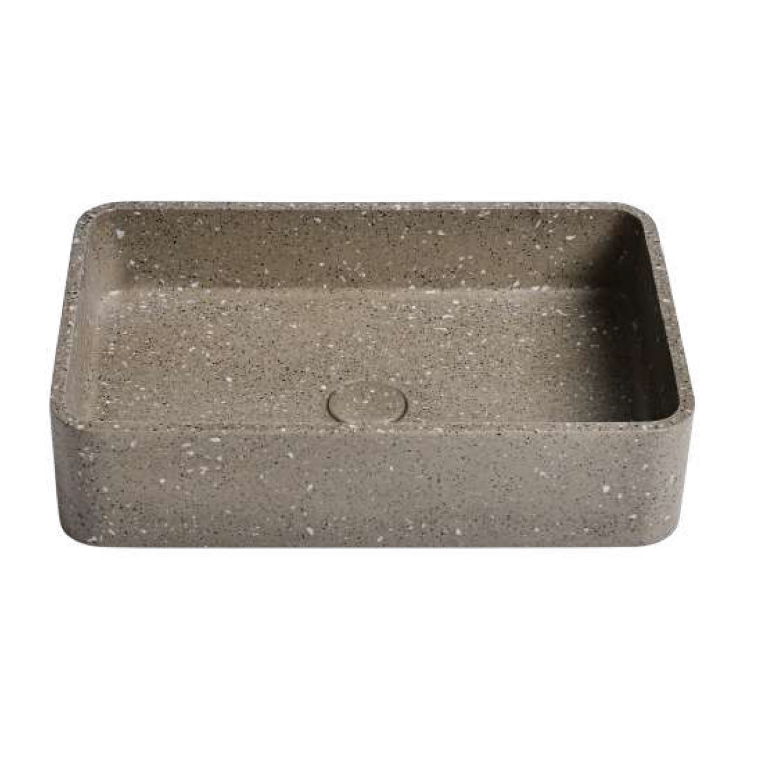 Waskom Ideavit Idea.Gaia 50x32.5x12 cm Vierkant Terrazzo Grijs/Bruin Ideavit