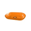 Waskom Best Design Opbouw 54x34x12 cm Resin Transparant Oranje
