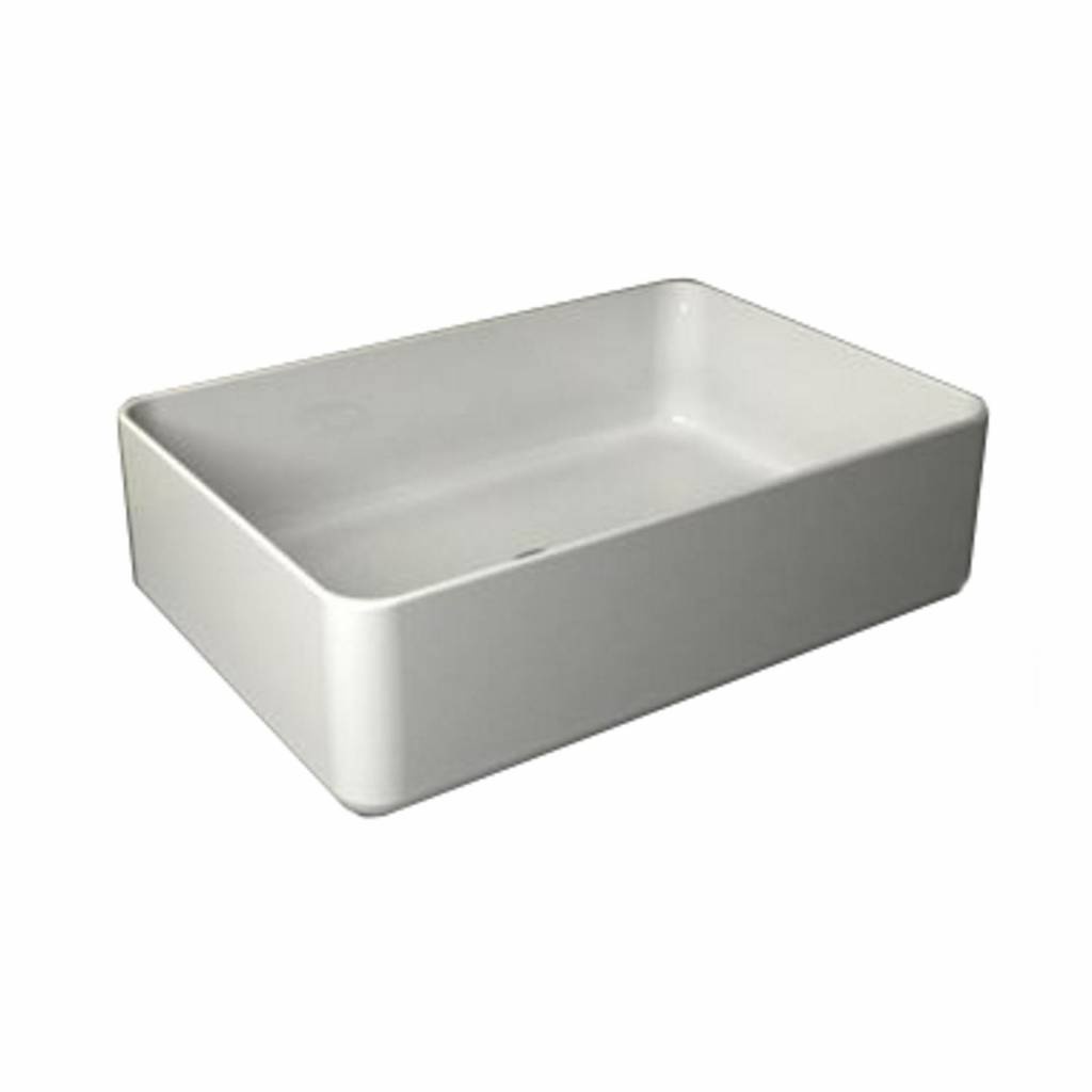 Waskom Liber Opzet Model Rechthoek 35X50X14.5 cm Wit Aqua Splash