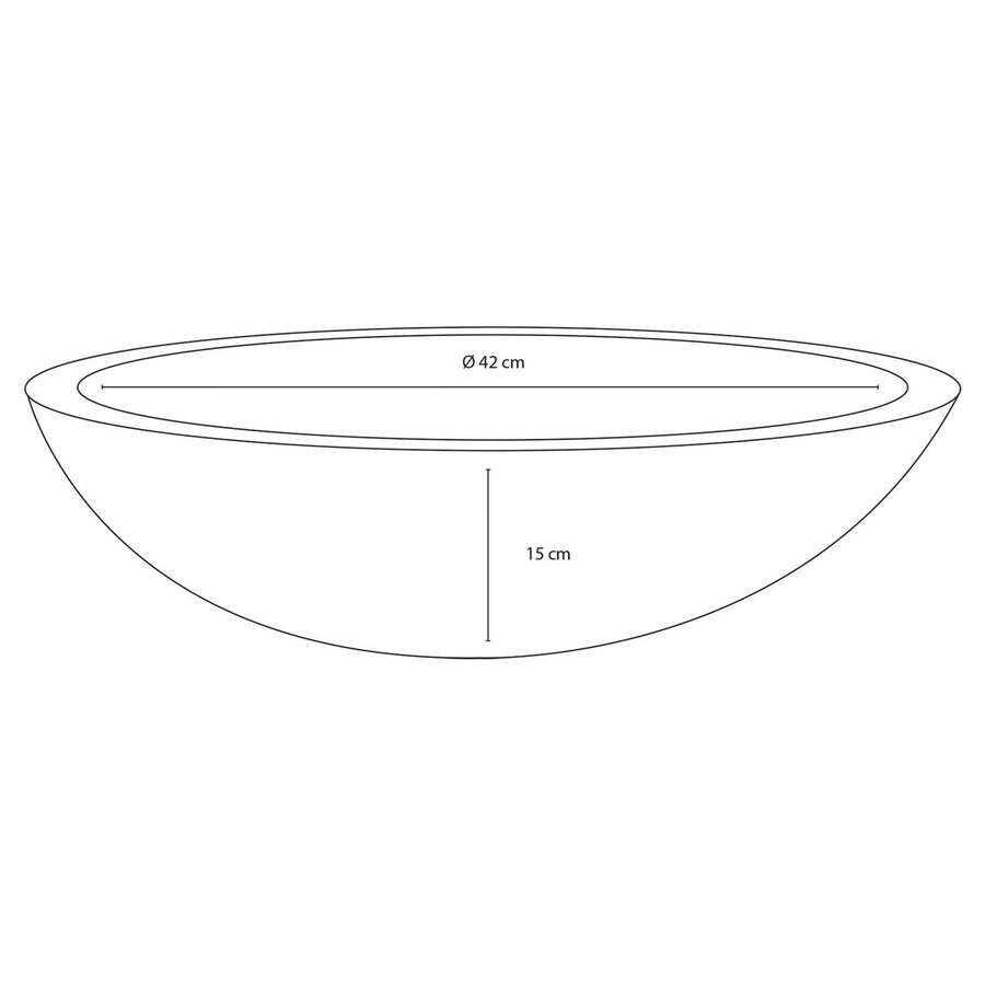 Waskom Differnz Puur 45cm Zwart