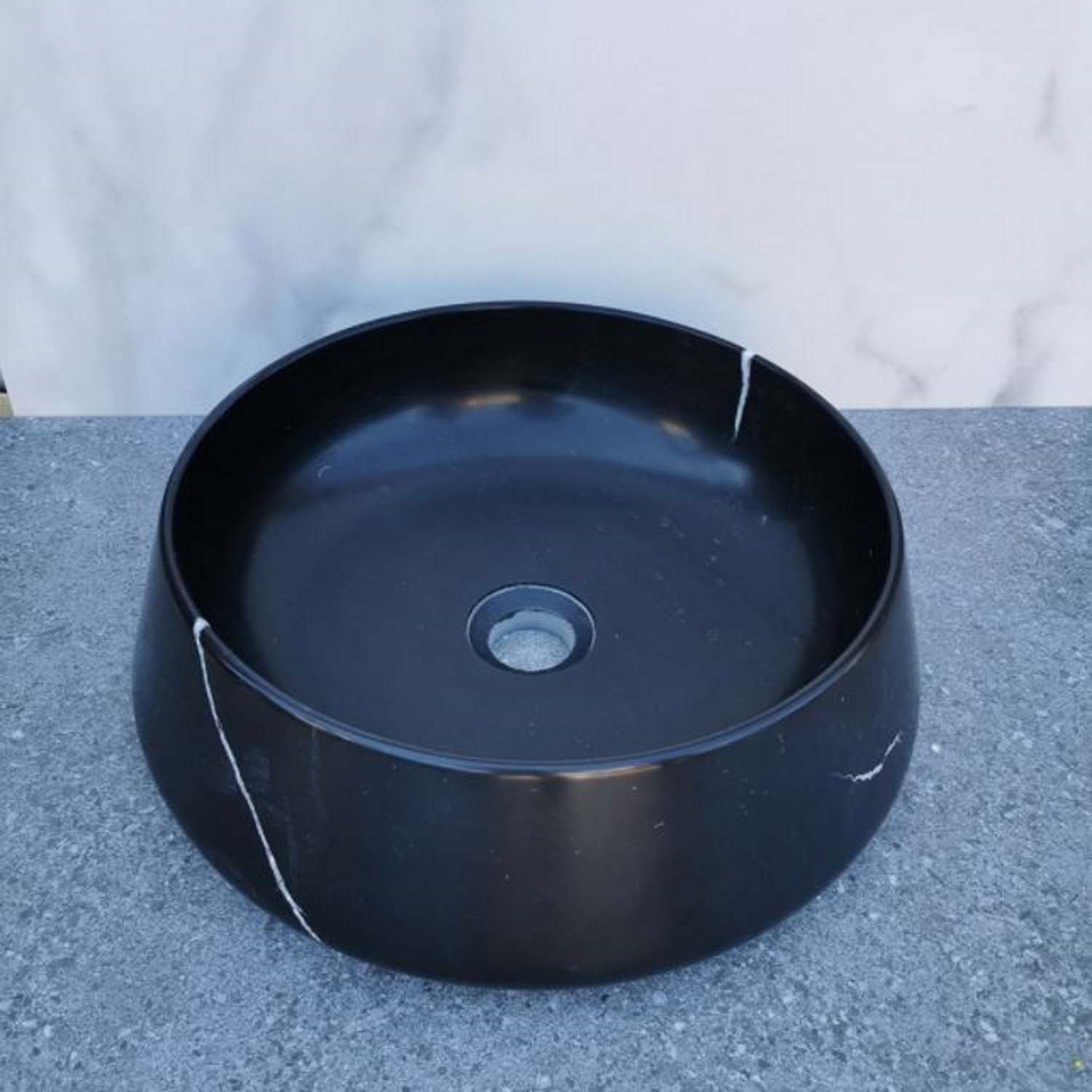 Waskom Sanilux Opzetkom 41x13 cm Zwart Sanilux