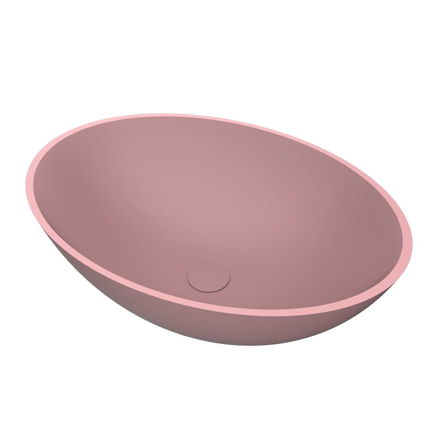 Waskom AQS Prince Cast Marble 49x34 cm Ovaal Mat Roze Aquasplash