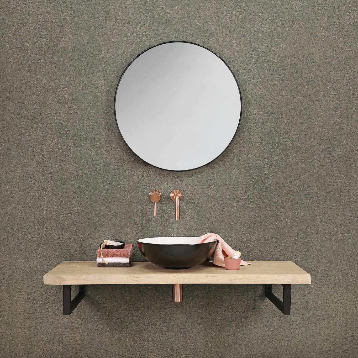 Waskom Differnz Duo 39.5x13.5 cm Keramiek Zwart Differnz