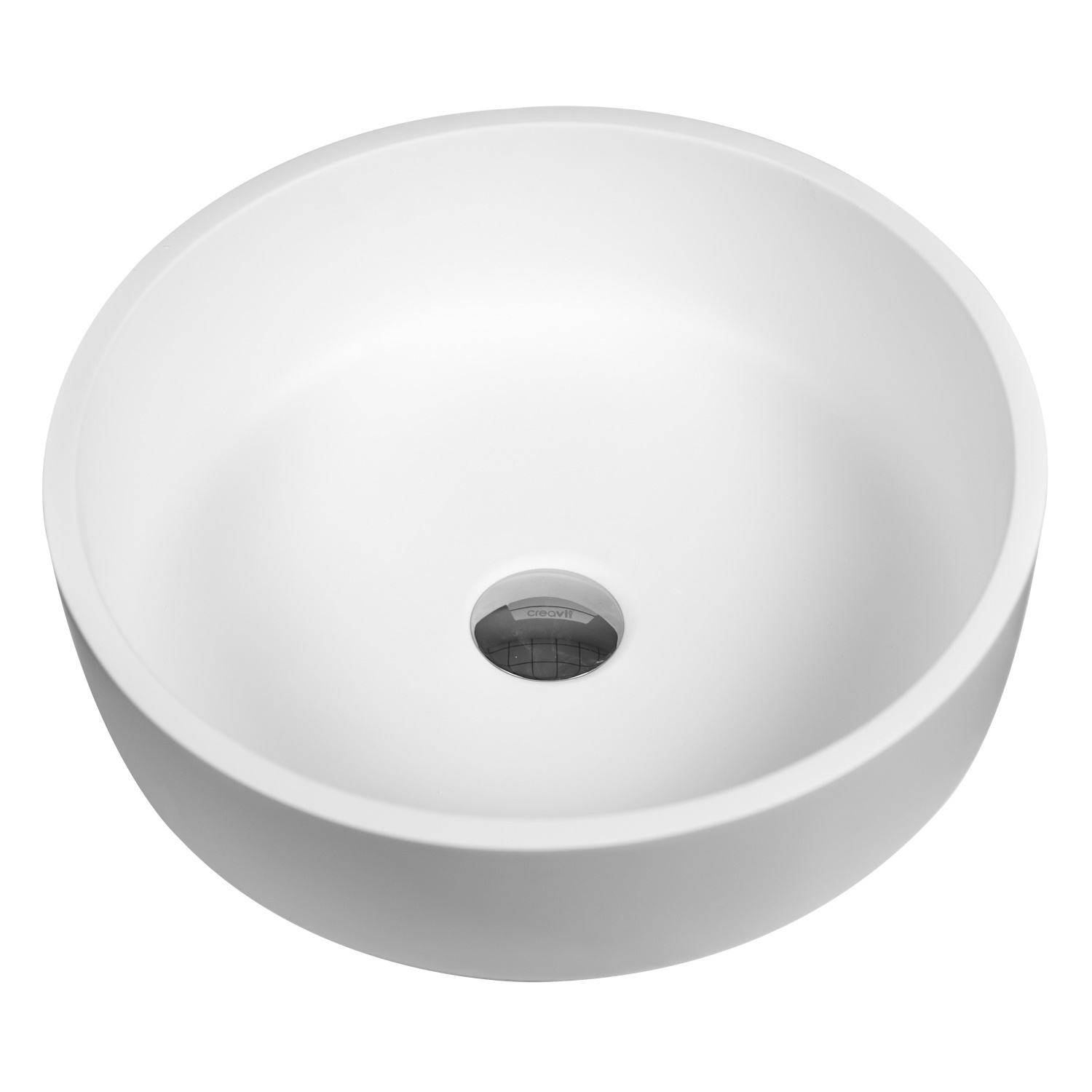 Ronde Waskom Boss & Wessing Sun 40x13 cm Solid Surface Mat Wit Boss & Wessing