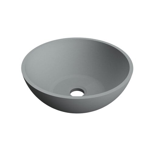 Waskom Arcqua Prince Opbouw 38x14 cm Rond Mat Beton 