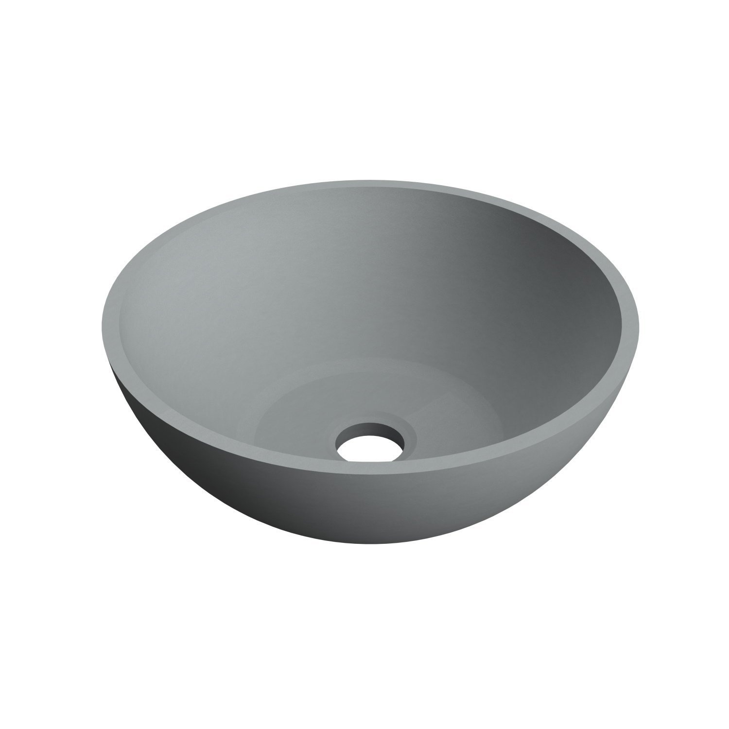 Waskom Arcqua Prince Opbouw 38x14 cm Rond Mat Beton Arcqua