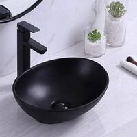 Opbouw Waskom Boss & Wessing Queen 40x33x15 cm Keramiek Mat Zwart