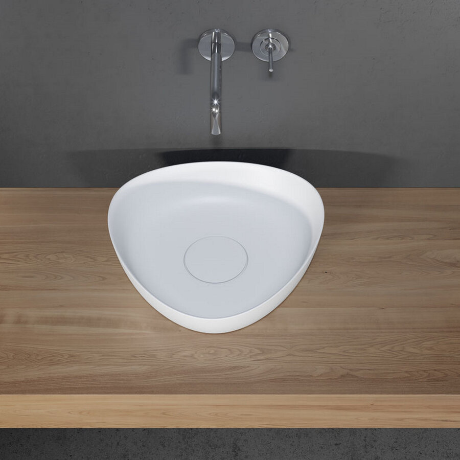 Waskom Riho Oviedo Opbouw 40,9x40,9 cm Mat Wit