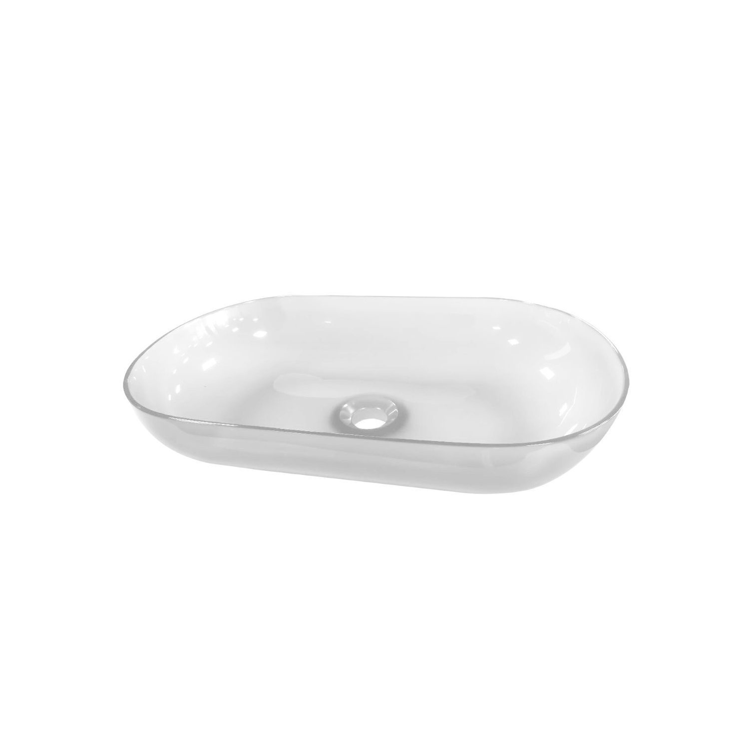 Best Design Waskom Opbouw 54x34x12 cm Resin Transparant Helder