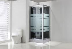 Wiesbaden Thermo complete douchecabine 80x80x218 alu 5 mm glas