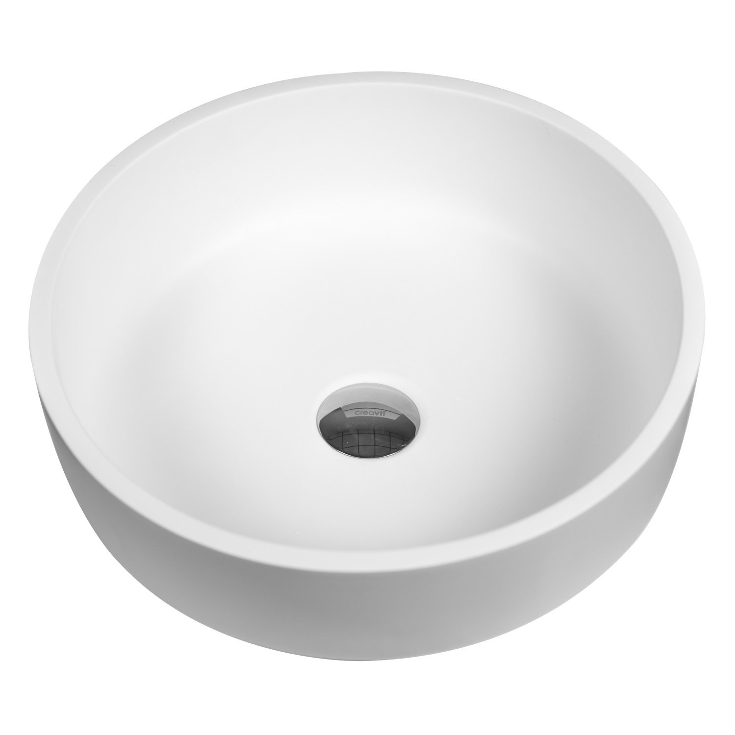 Waskom Boss & Wessing Sun Opzetkom Solid Surface 40x13 cm Wit Boss & Wessing