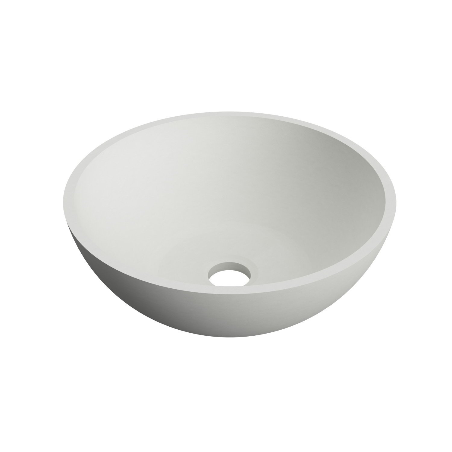 Waskom Arcqua Prince Opbouw 38x14 cm Rond Mat Wit Arcqua