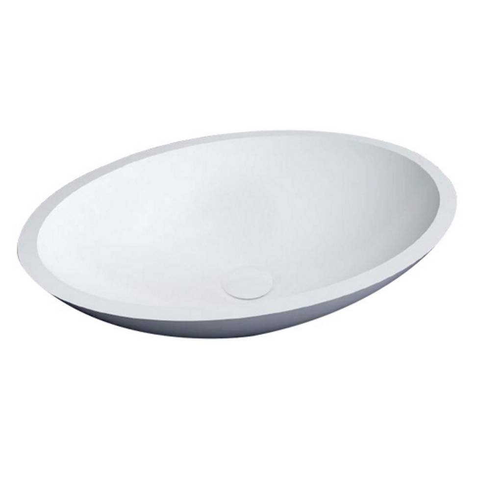 Best Design Waskom Epona Opbouw Mat Wit 52 cm Solid Surface