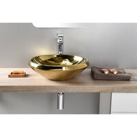 Opbouw waskom Sapho Minimal 45x13.6 cm Keramiek Goud