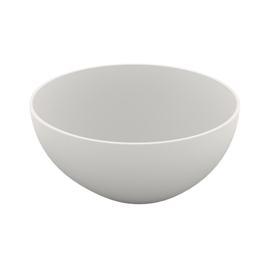 Waskom Opbouw Crosstone Solid Surface 38x14 cm Rond Mat Wit