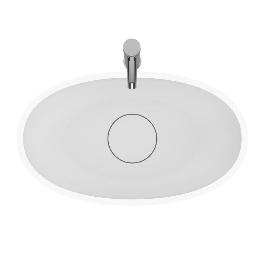 Waskom Riho Escala Opbouw Ovaal 55x32 cm Mat Wit