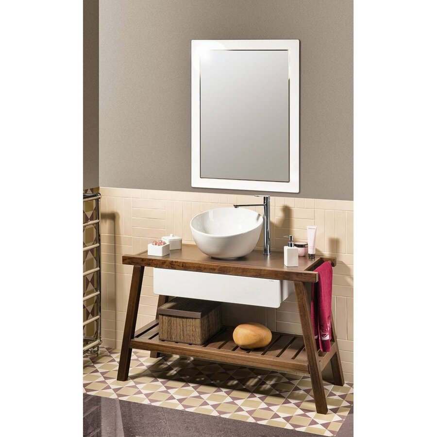 Waskom Sapho Dome Obliquo Rond 44.5 cm Keramiek Wit