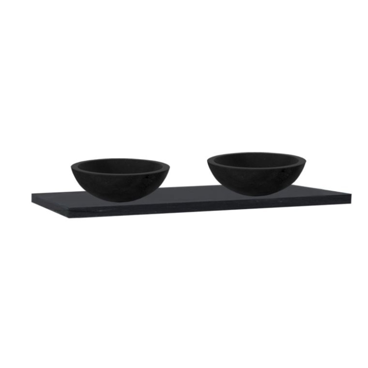 Wastafel Sanilux Trend Dynasty 120 Inclusief 2 Waskommen Natuursteen 120x47x3 cm Sanilux