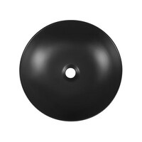 Opbouw waskom Sapho Rondane 40x40x14 cm Keramiek Mat Zwart