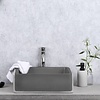 Differnz Waskom Differnz Marba Vierkant 40x40x12 cm Beton Donker