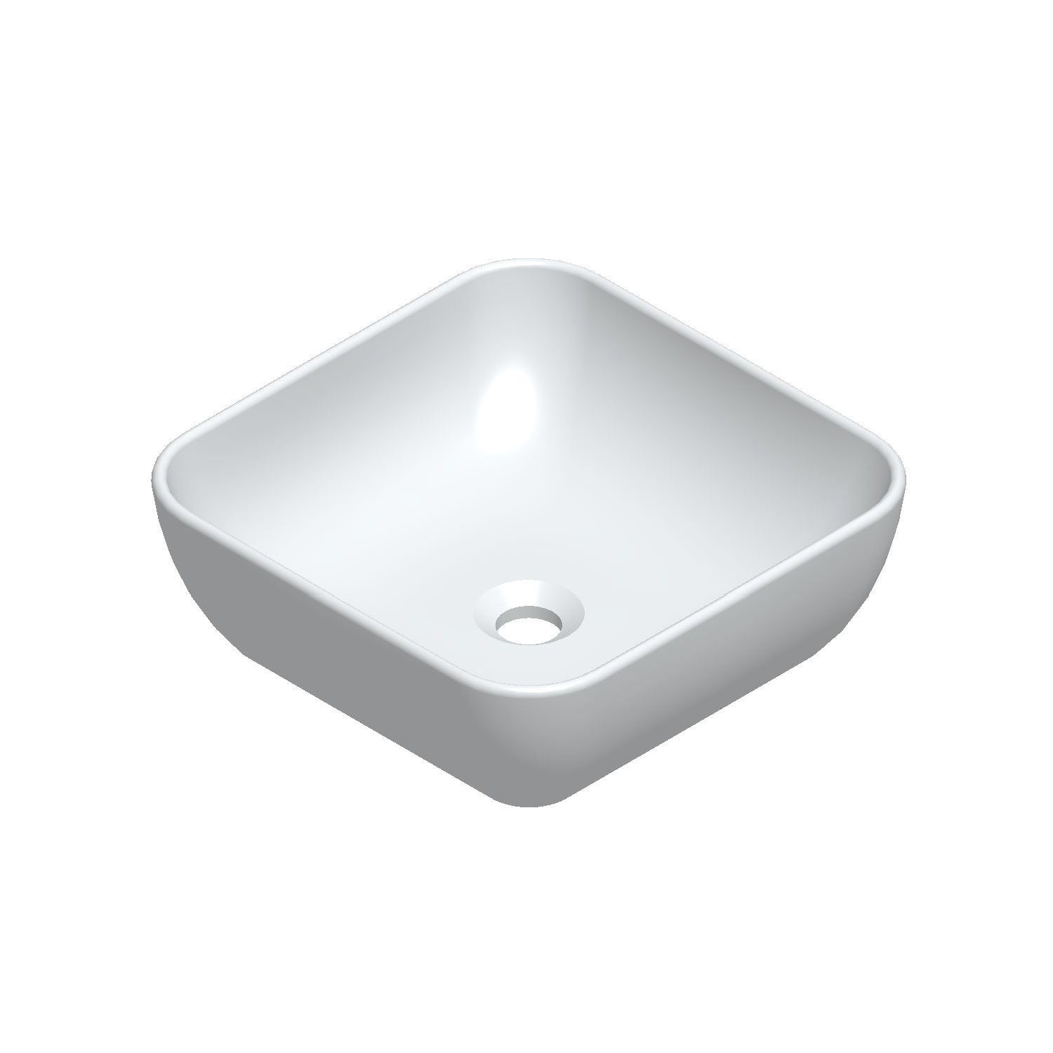 Waskom Sanicare Quattro 40x40 cm Wit Keramiek Sanicare