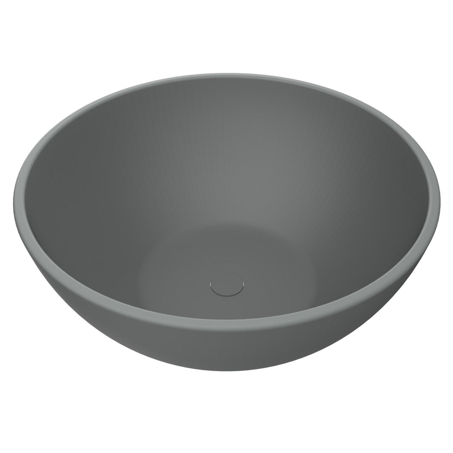 Waskom Arcqua Prince Opbouw 38x14 cm Rond Mat Grijs Arcqua