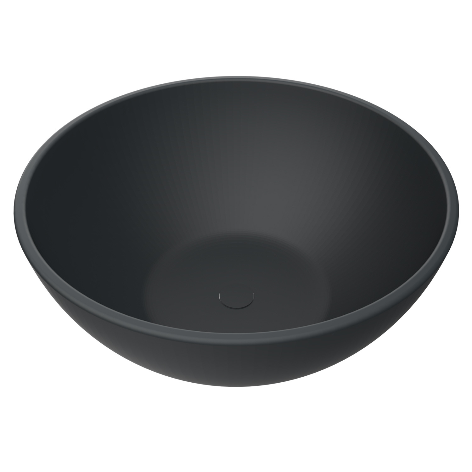 Waskom Arcqua Prince Opbouw 38x14 cm Rond Mat Antraciet Arcqua