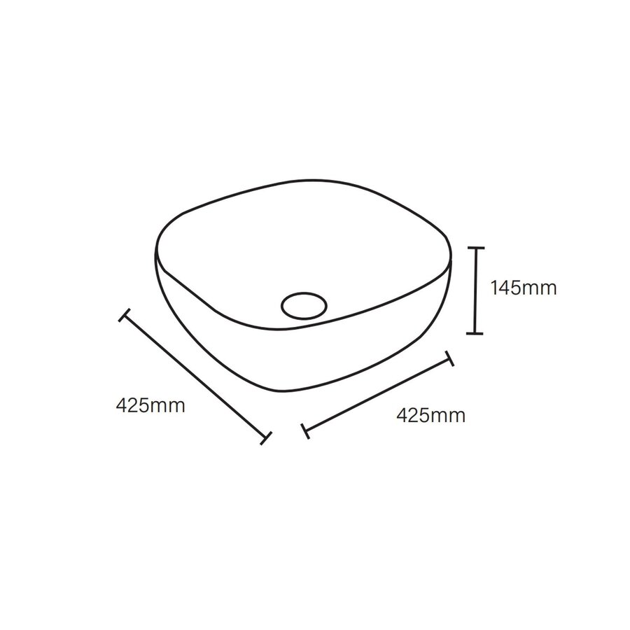 Waskom Best Design Royal Zilver Opbouw Keramiek 42.5x14.5 cm Zilver