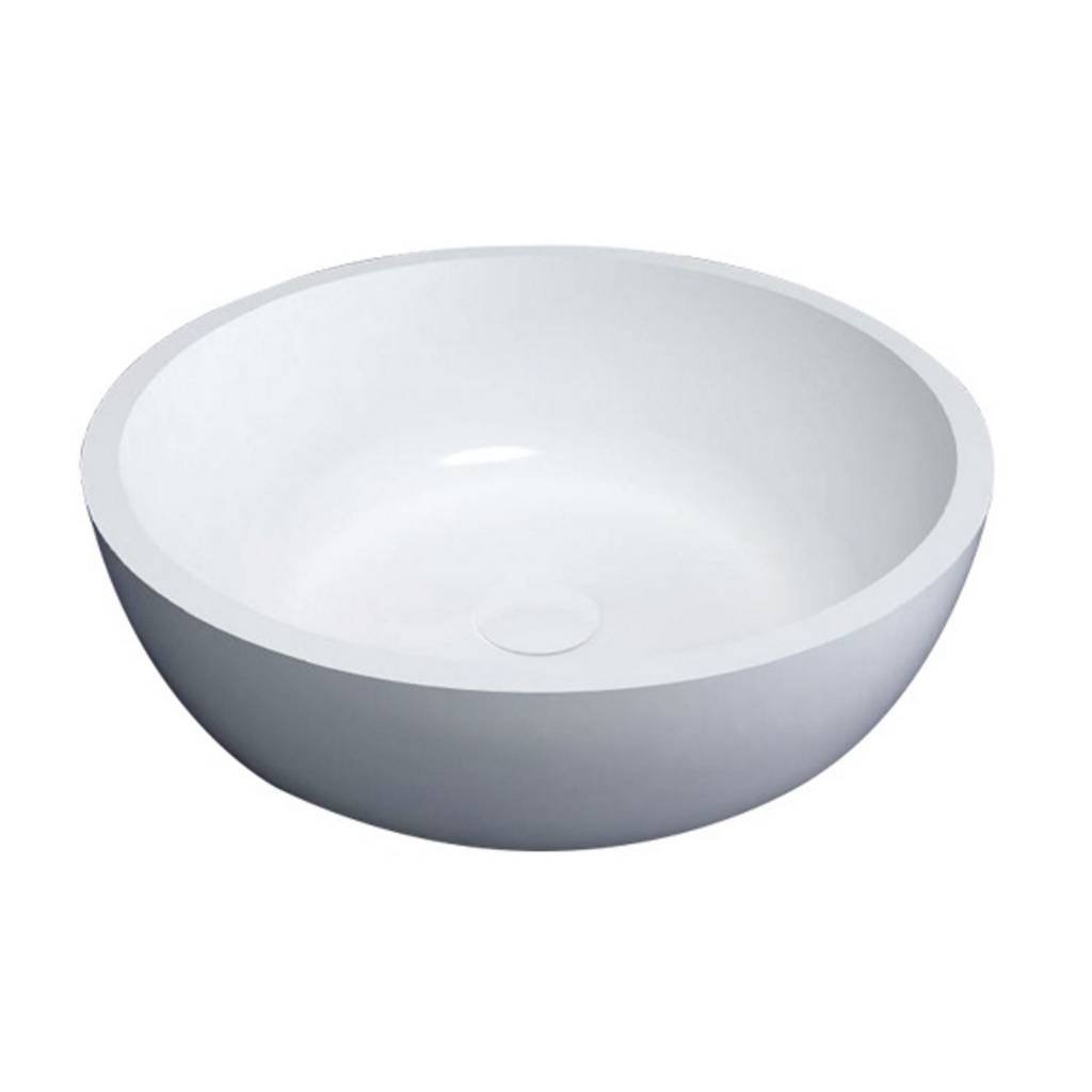 Best Design Waskom Astoria Opbouw Glans Wit 42 cm Solid Surface