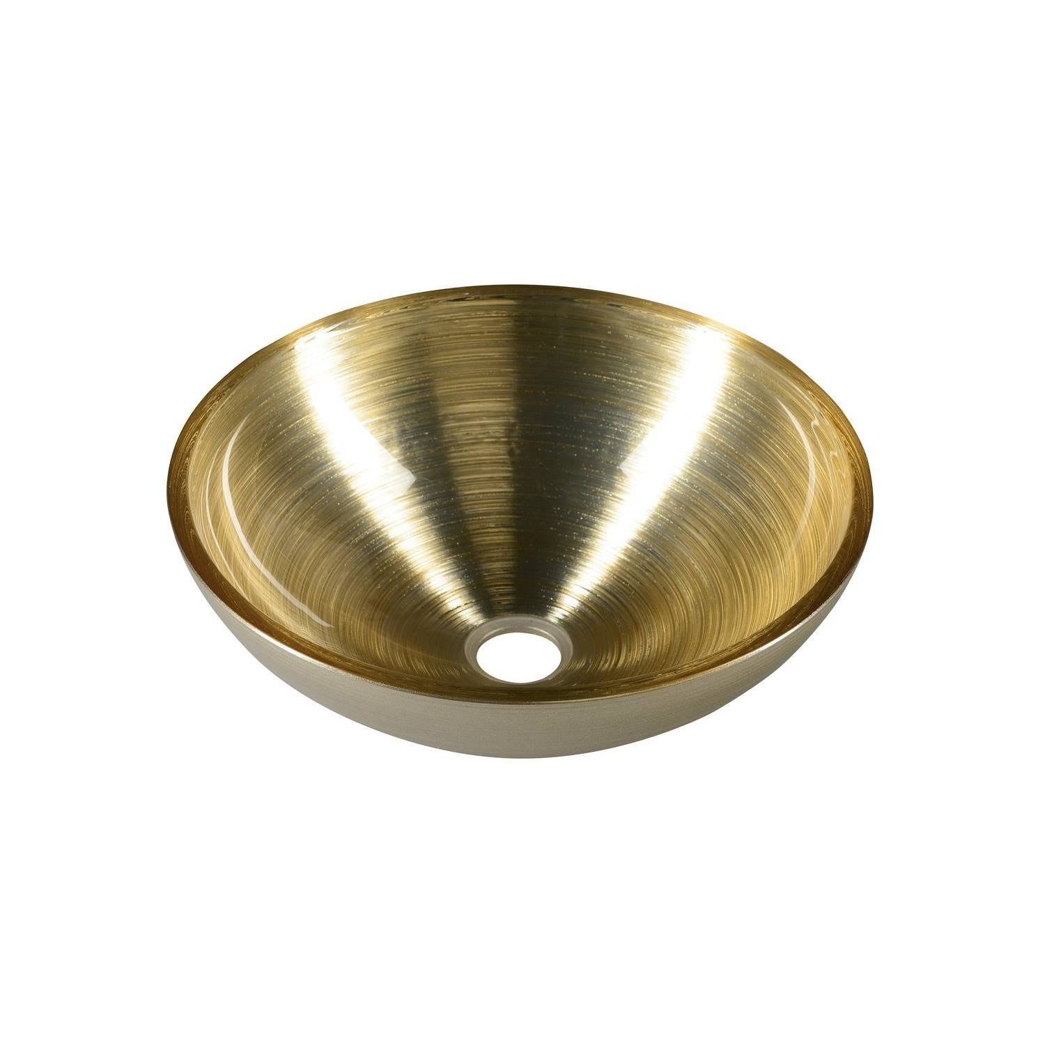 Waskom Sapho Murano Rond 40x14 cm Glas Goud Sapho