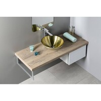 Waskom Sapho Murano Rond 40x14 cm Glas Goud