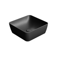 Waskom Sapho Sand Vierkant 38x14 cm Keramiek Mat Zwart