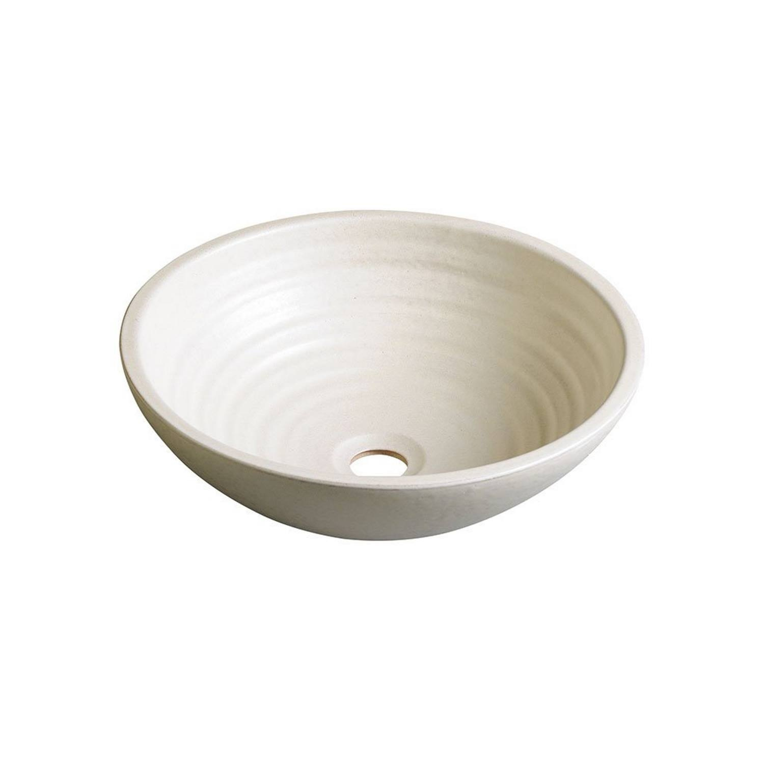 Waskom Sapho Attila Rond 42.5x14 cm Keramiek Gebroken Wit Sapho