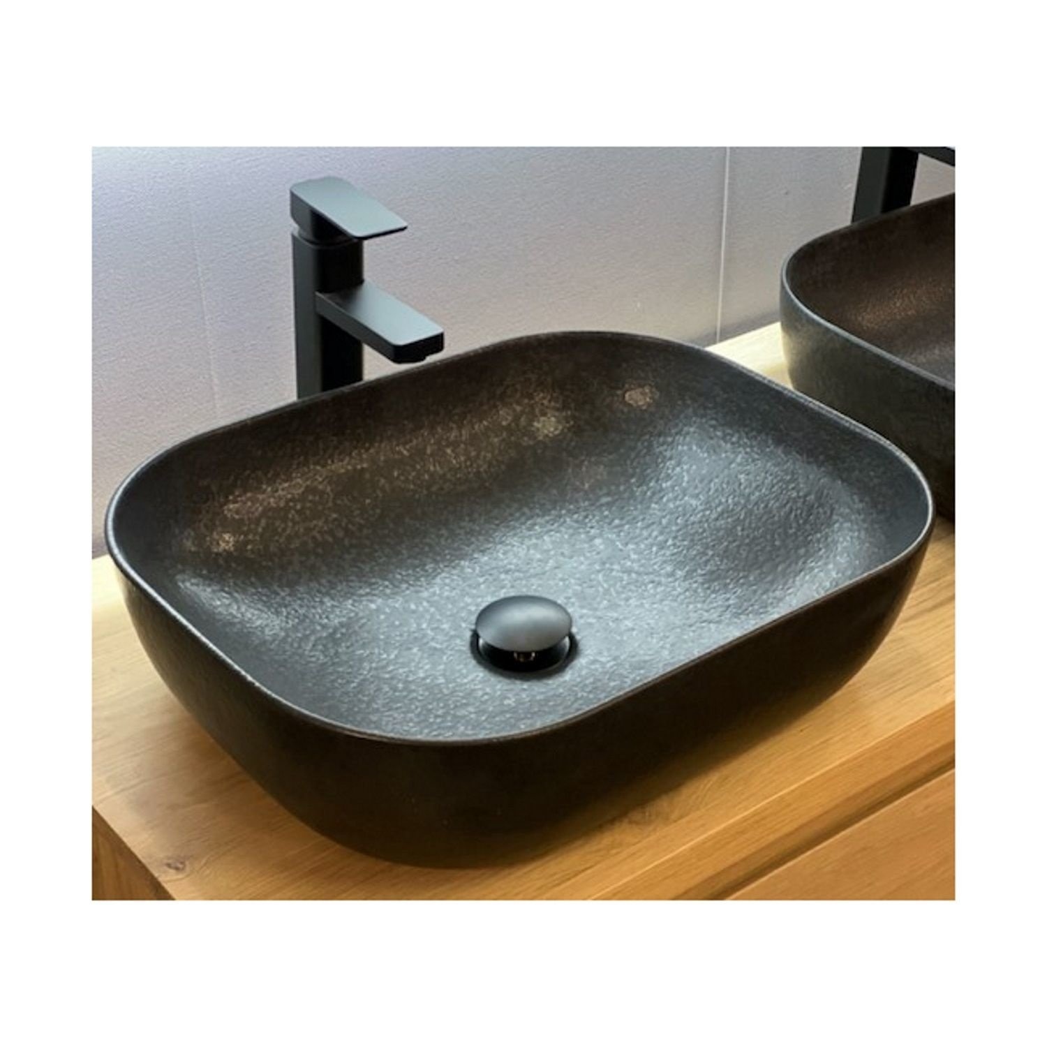 Waskom Casajoy 50x40x14 cm Keramiek Napoli Zwart Casajoy