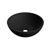 Waskom Arcqua Prince Opbouw 38x14 cm Rond Mat Zwart
