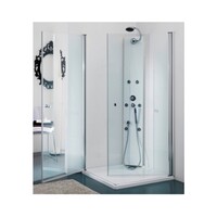 Douchecabine Hoekinstap Plieger Royal 2-delig 6mm Glas 90x185cm Chroom