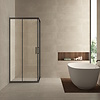 Wiesbaden Douchecabine Wiesbaden Skyline Hoekinstap + 2 Schuifdeuren 90x90x200 cm 8mm Helder Glas NANO Coating Mat Zwart