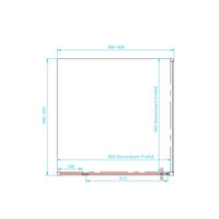 Hoek Douchecabine Van Rijn ST04 Helder Glas 90x100x200 cm 6 mm Aluminium Zwart