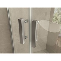 Wiesbaden 1/4 ronde cabine 2 dr.deuren 900x900x2000 chr.8mm NANO