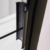 Aqua Splash Douchecabine Frame 140x110 cm 8 mm NANO Glas Mat Zwart Raster