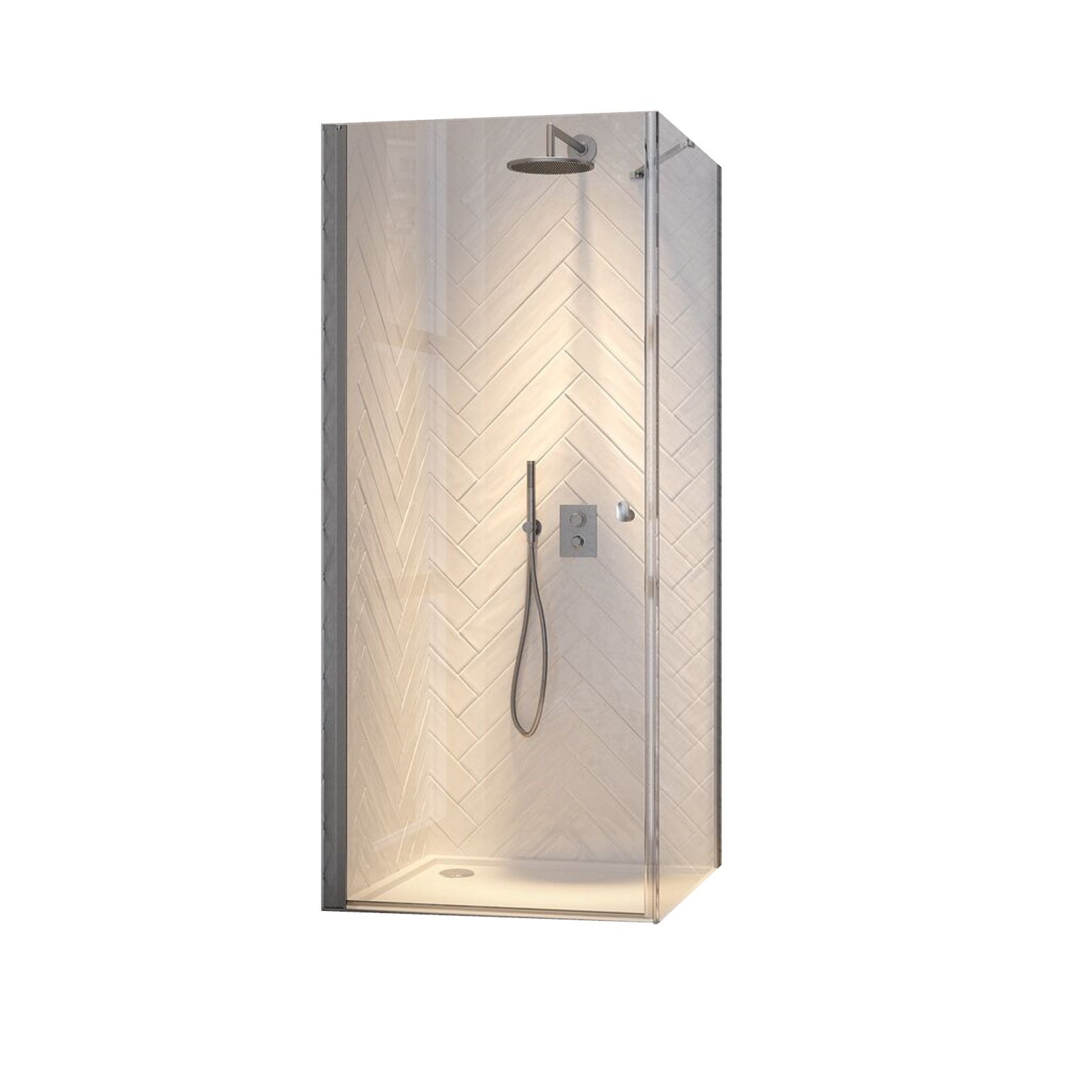 Sealskin Douchecabine Hooked Omkeerbaar 90x90 cm Zilver