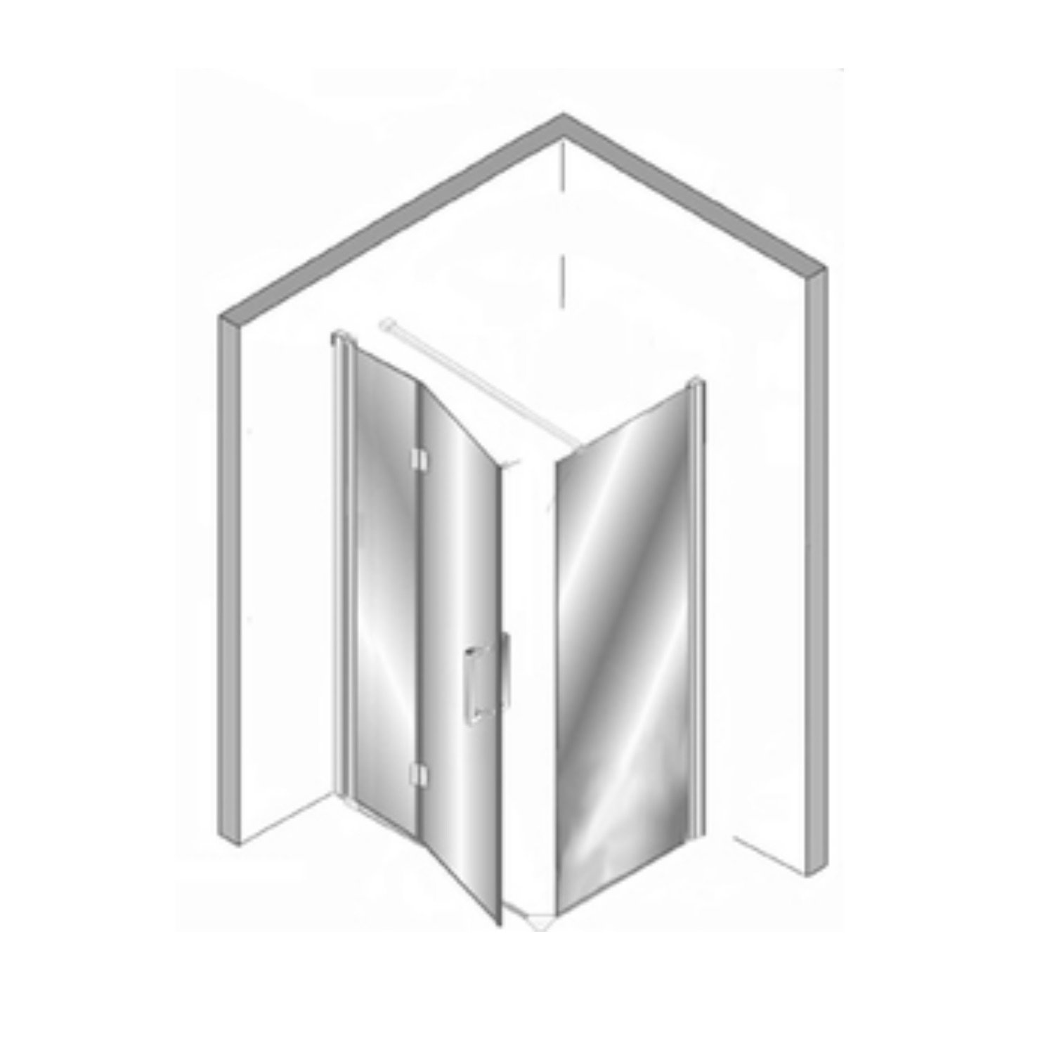 Plieger Douchecabine Panorama 6 mm 120x90x200 cm