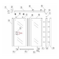 Nisdeur Wiesbaden Schuifbaar 2-Delig 120x200 cm 8 mm Nano Coating Mat Zwart