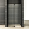 Douchedeur Aqua Splash Vidrios 2-Delig Nisdeur Schuifbaar 120x200 cm 8 mm NANO Mat Zwart