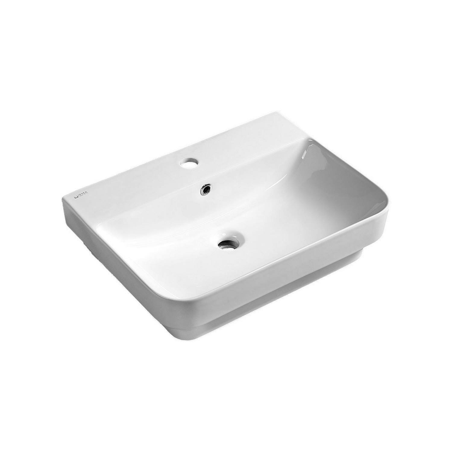 Wastafel Sapho Sott Aqua Rechthoekig 47.8x41.7x15.5 cm cm Keramiek Wit Sapho