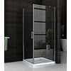 Aqua Splash Swingdeur + Zijwand Uni 1000X1000X2000 Chroom 8Mm Nano